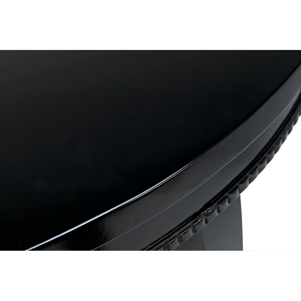 Scheffield Round End Table, Black by NOIR