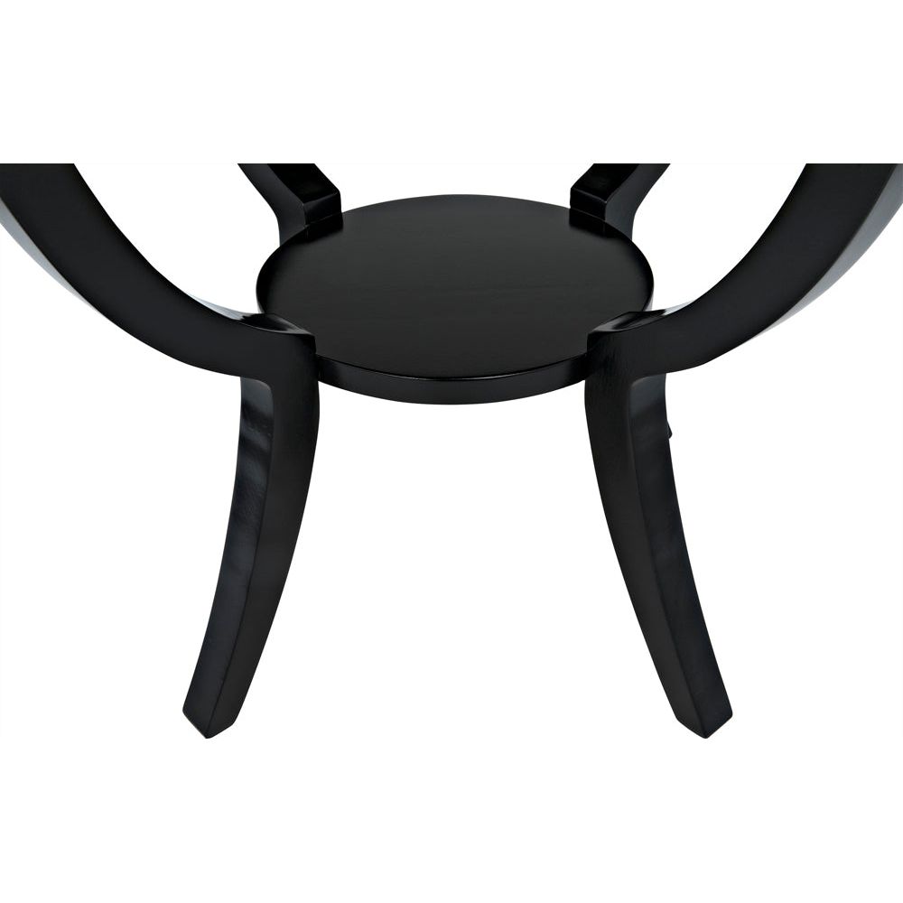 Scheffield Round End Table, Black by NOIR