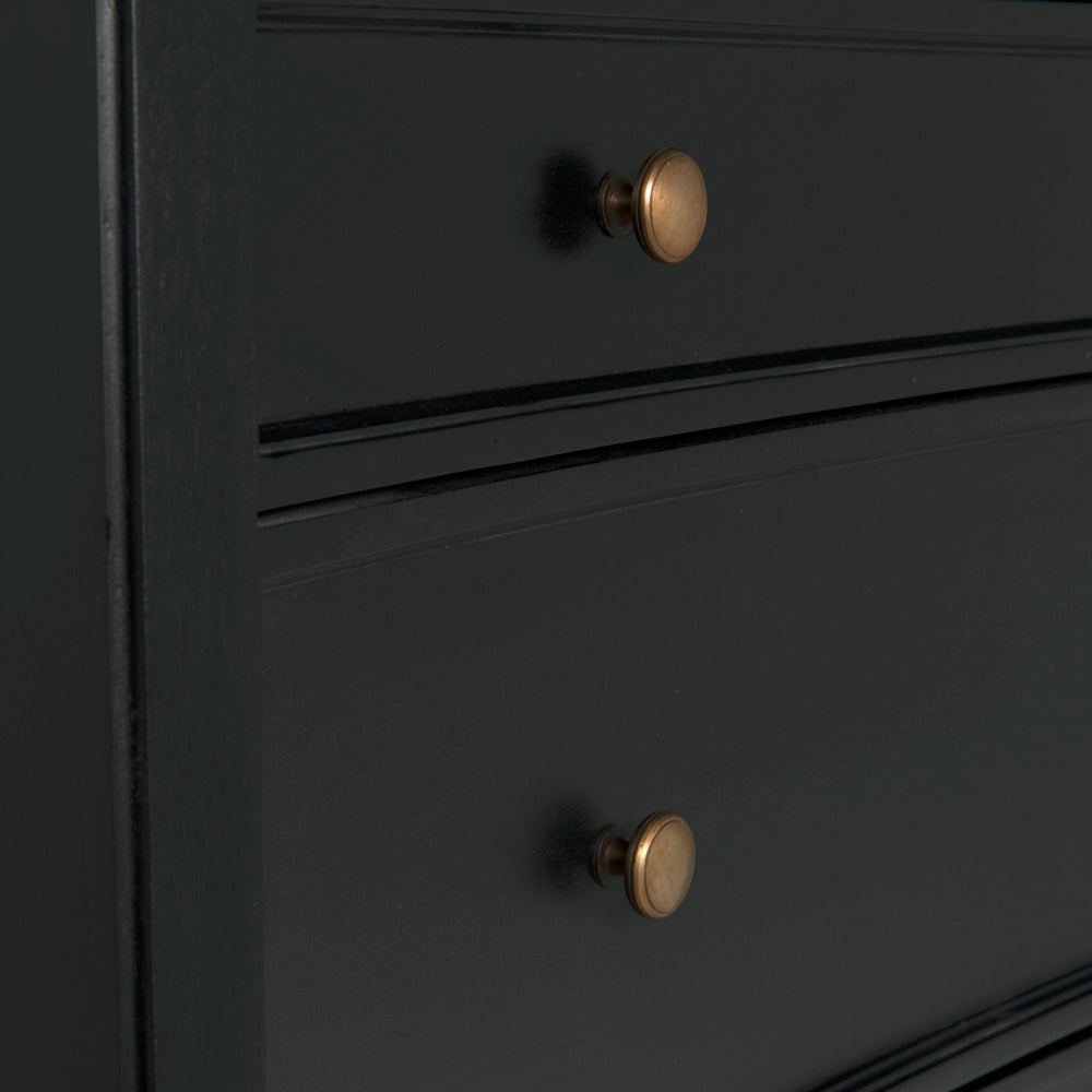 Hampton Side Table, Hand Rubbed Black by NOIR