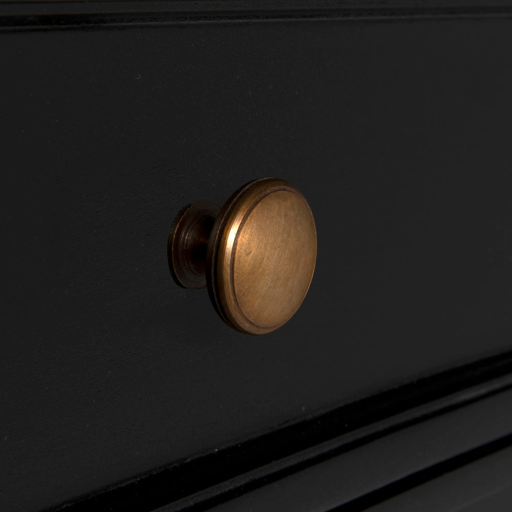 Hampton Side Table, Hand Rubbed Black by NOIR