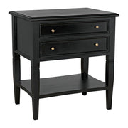 Oxford 2-Drawer Side Table, Hand Rubbed Black by NOIR