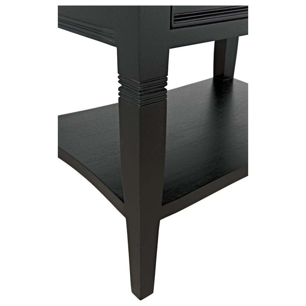 Oxford 2-Drawer Side Table, Hand Rubbed Black by NOIR