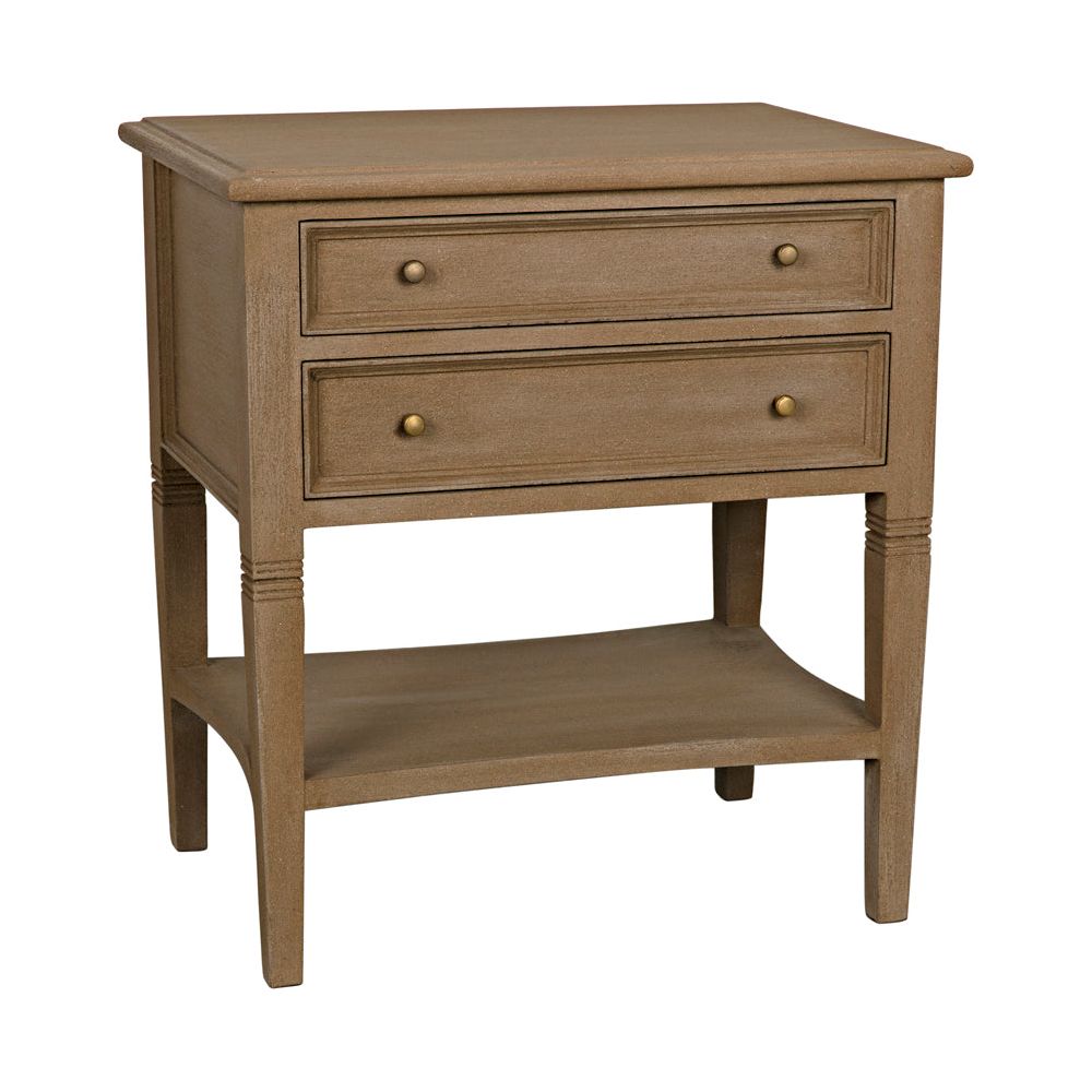 Oxford 2-Drawer Side Table Weathered by NOIR