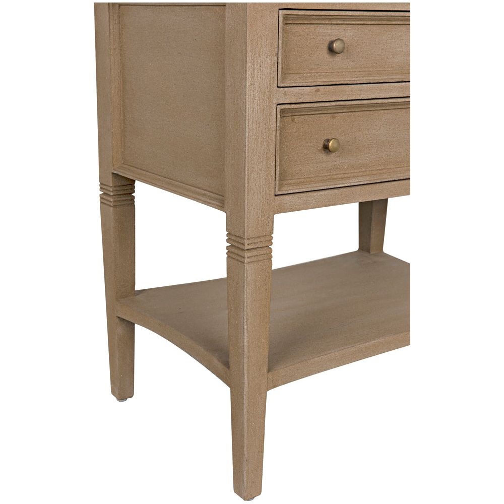 Oxford 2-Drawer Side Table Weathered by NOIR