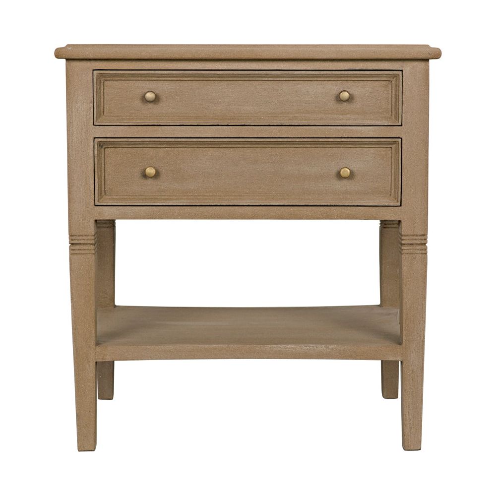 Oxford 2-Drawer Side Table Weathered by NOIR