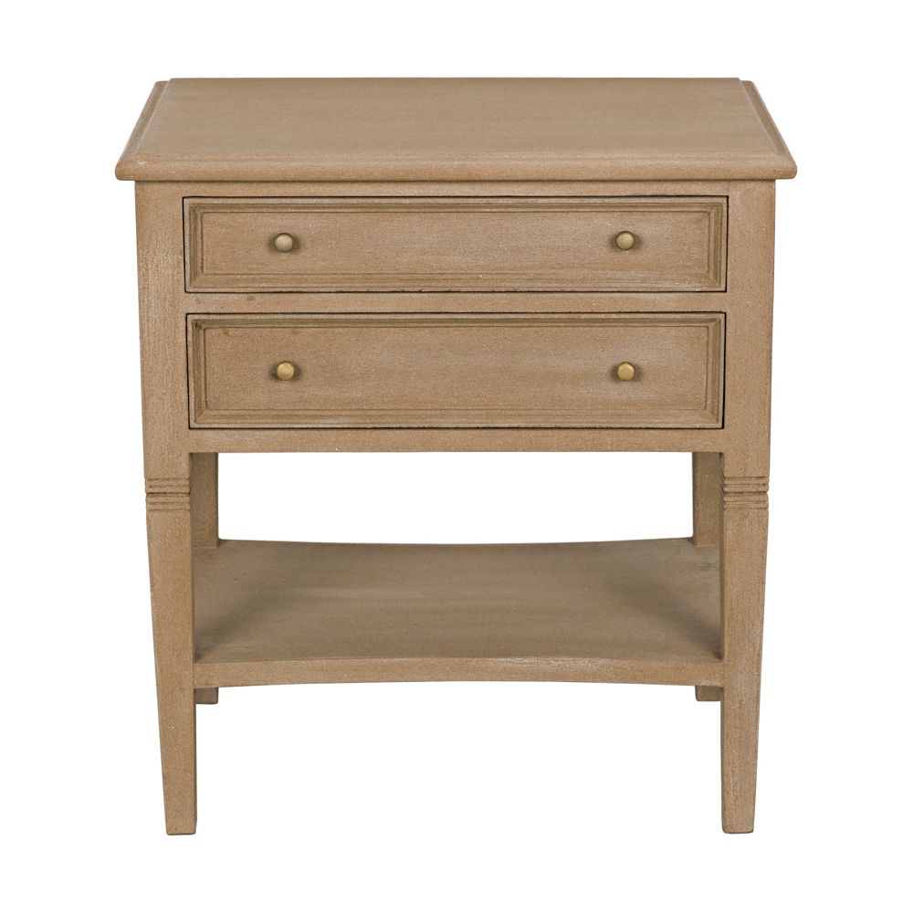 Oxford 2-Drawer Side Table Weathered by NOIR