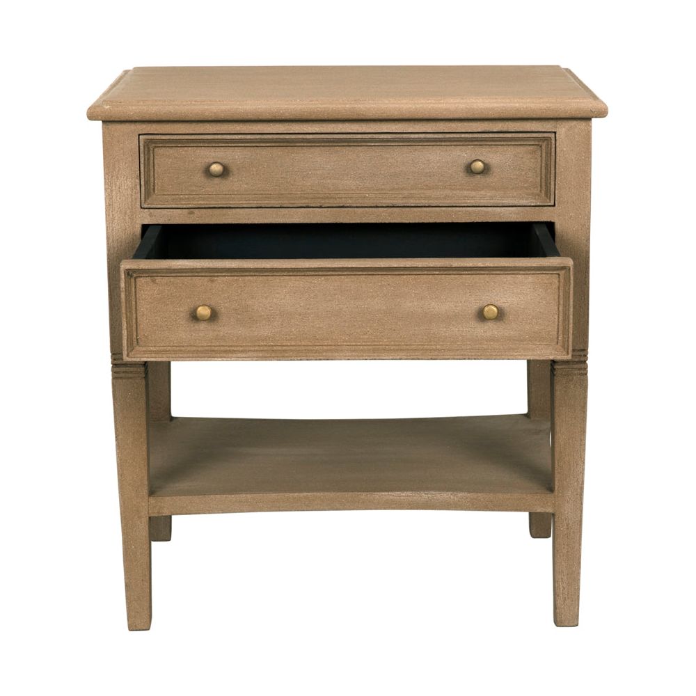 Oxford 2-Drawer Side Table Weathered by NOIR