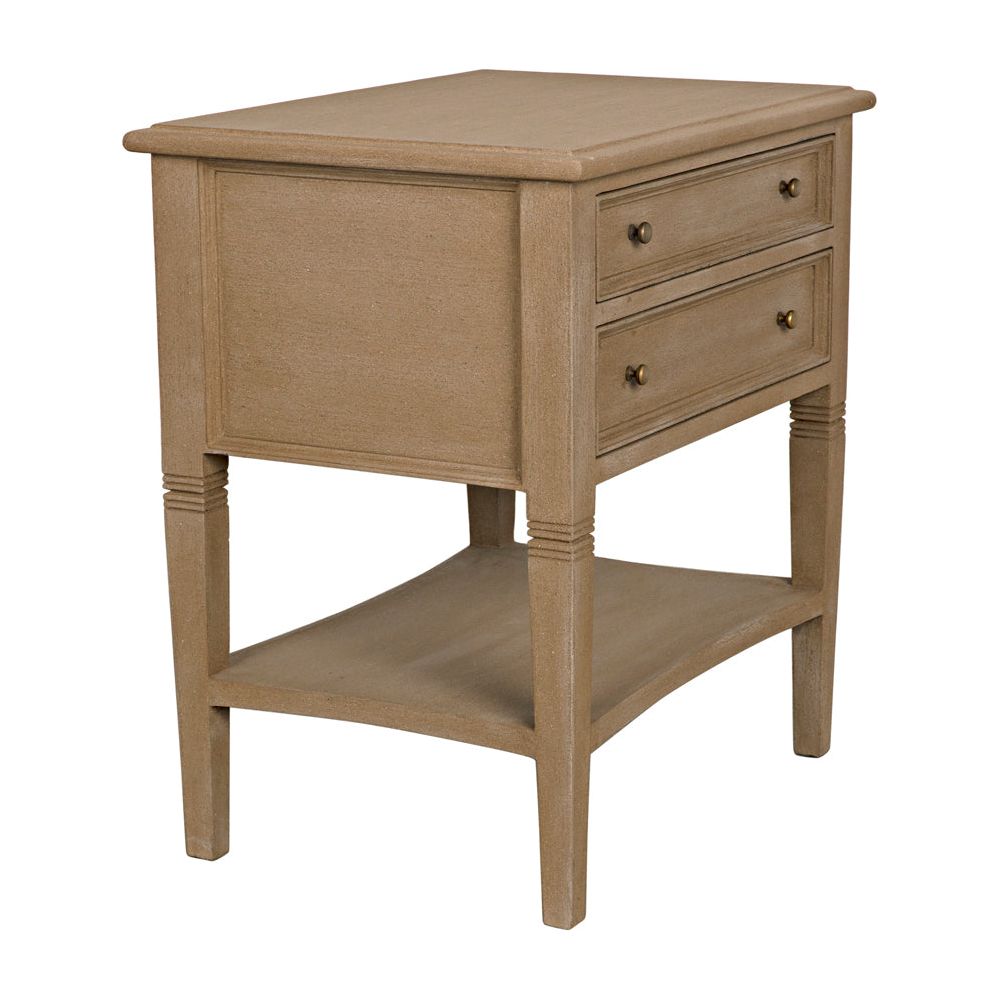 Oxford 2-Drawer Side Table Weathered by NOIR