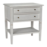 Oxford 2-Drawer Side Table, White Wash by NOIR