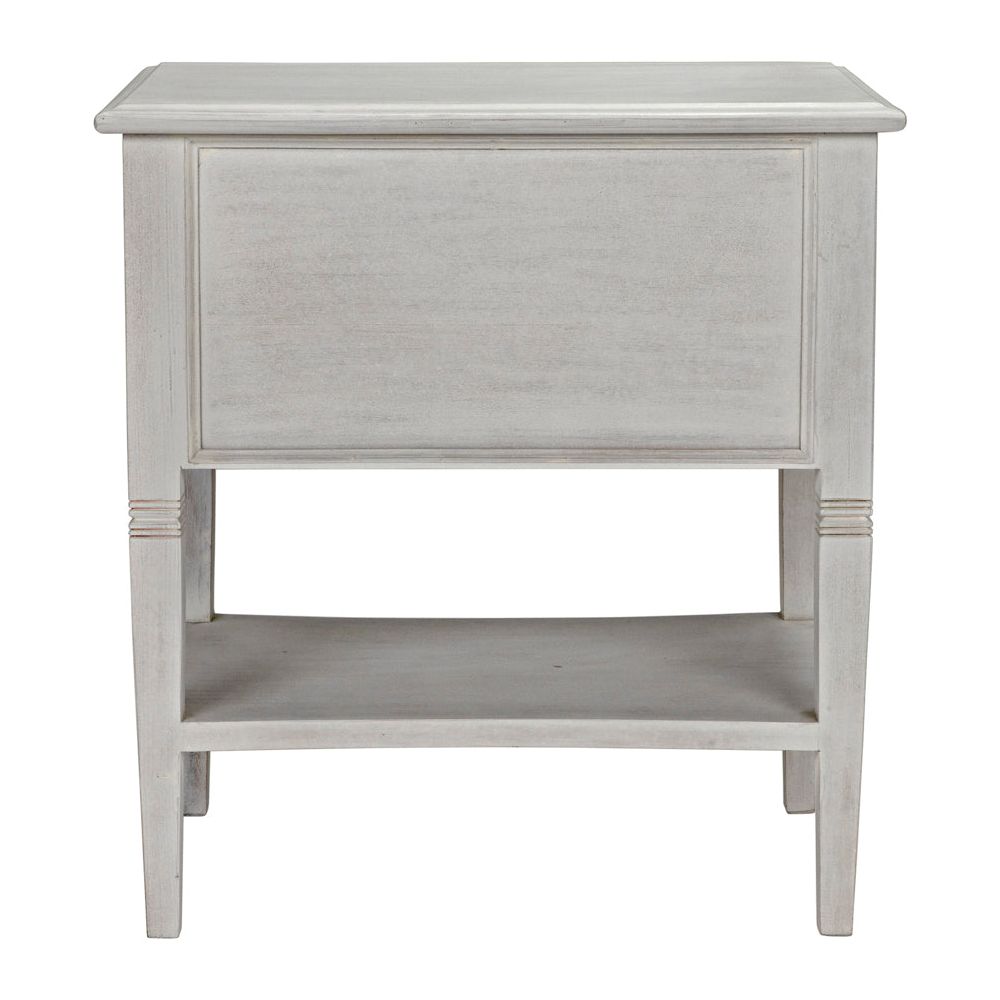 Oxford 2-Drawer Side Table, White Wash by NOIR