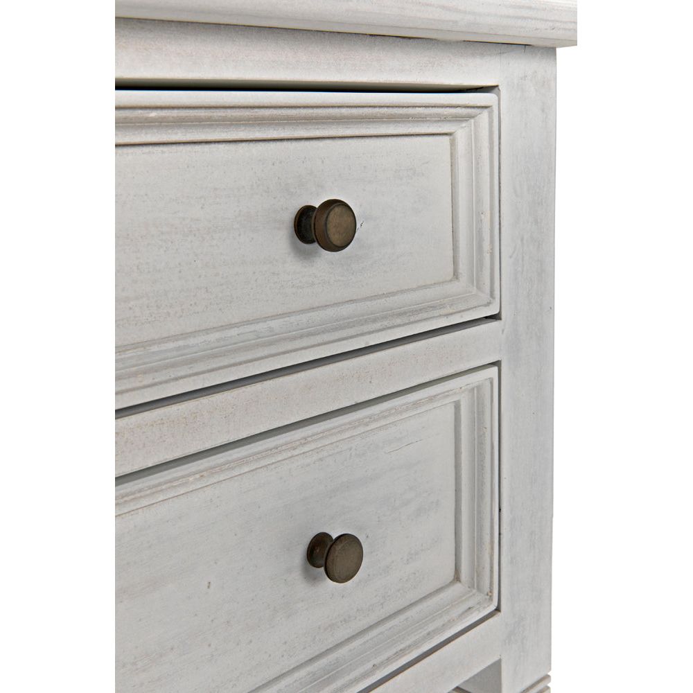 Oxford 2-Drawer Side Table, White Wash by NOIR
