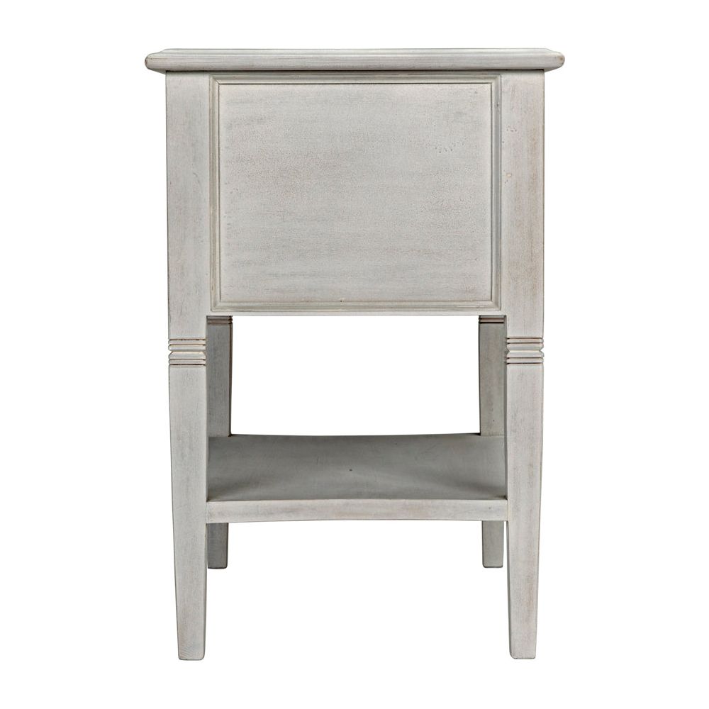 Oxford 2-Drawer Side Table, White Wash by NOIR