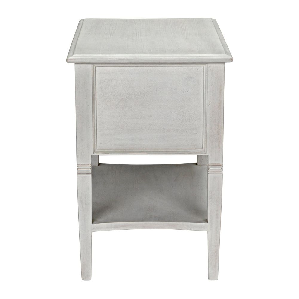 Oxford 2-Drawer Side Table, White Wash by NOIR