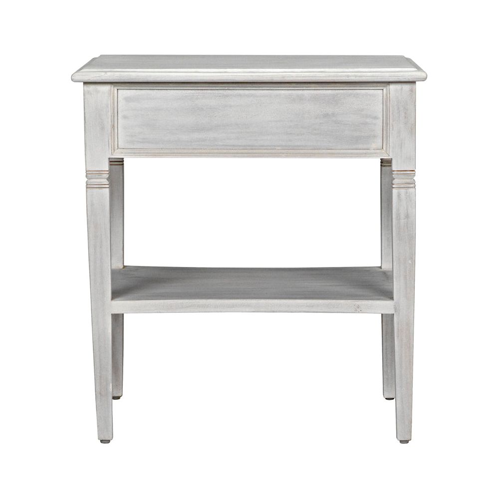 Oxford 1-Drawer Side Table, White Wash by NOIR