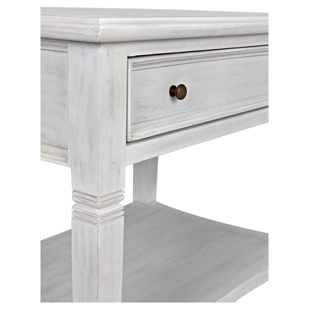 Oxford 1-Drawer Side Table, White Wash by NOIR
