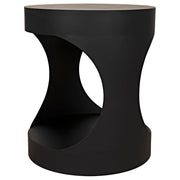 Eclipse Round Side Table, Black Iron by NOIR