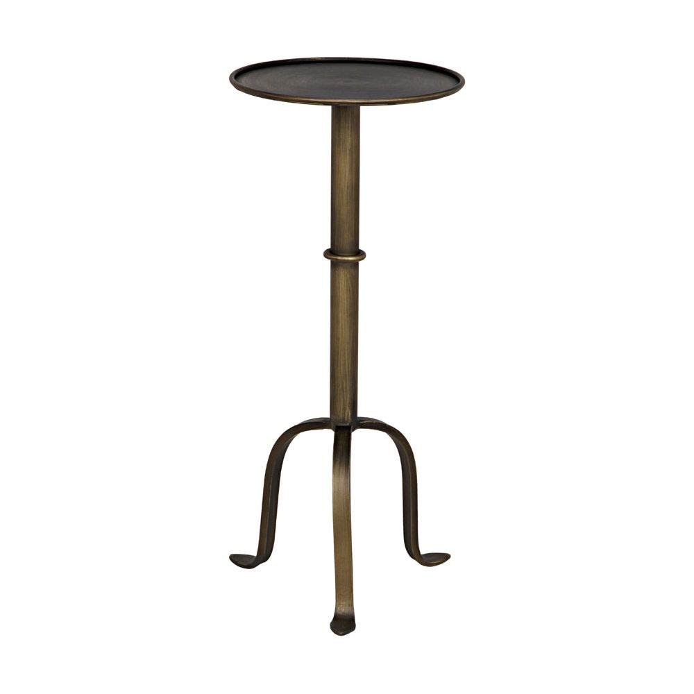 Tini Side Table, Metal with Aged Brass Finish by NOIR