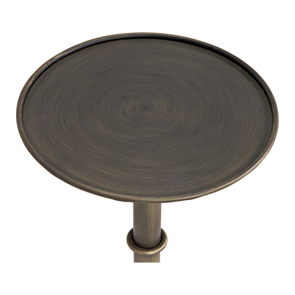 Tini Side Table, Metal with Aged Brass Finish by NOIR