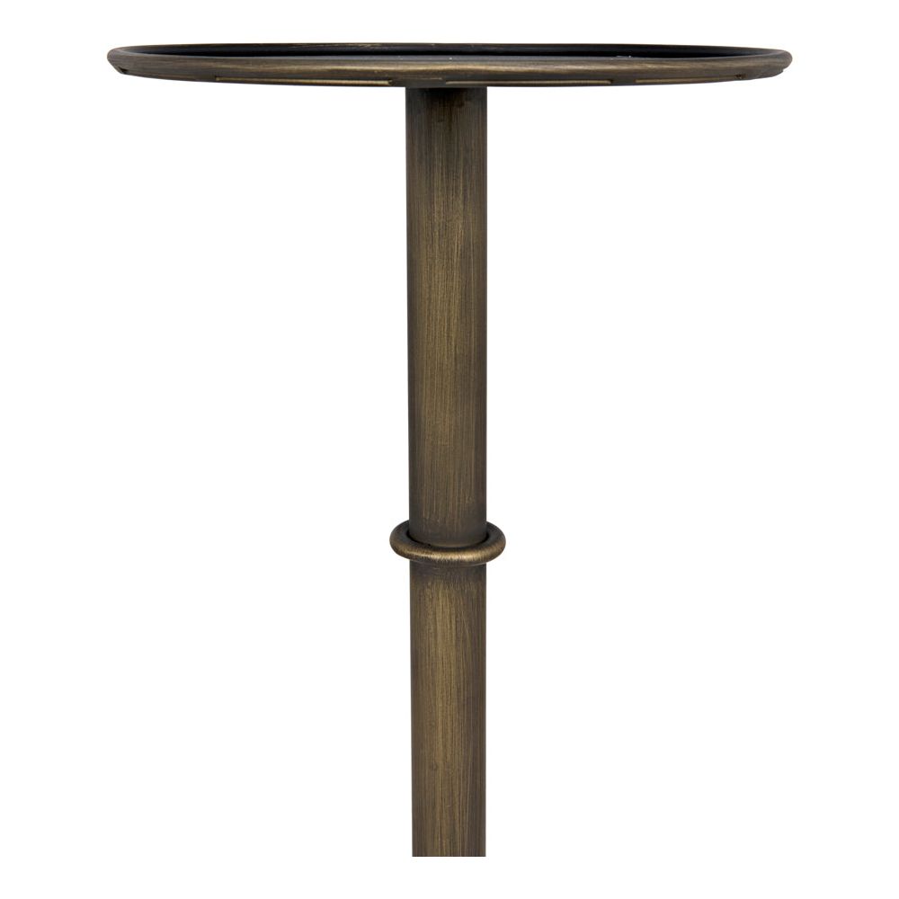 Tini Side Table, Metal with Aged Brass Finish by NOIR