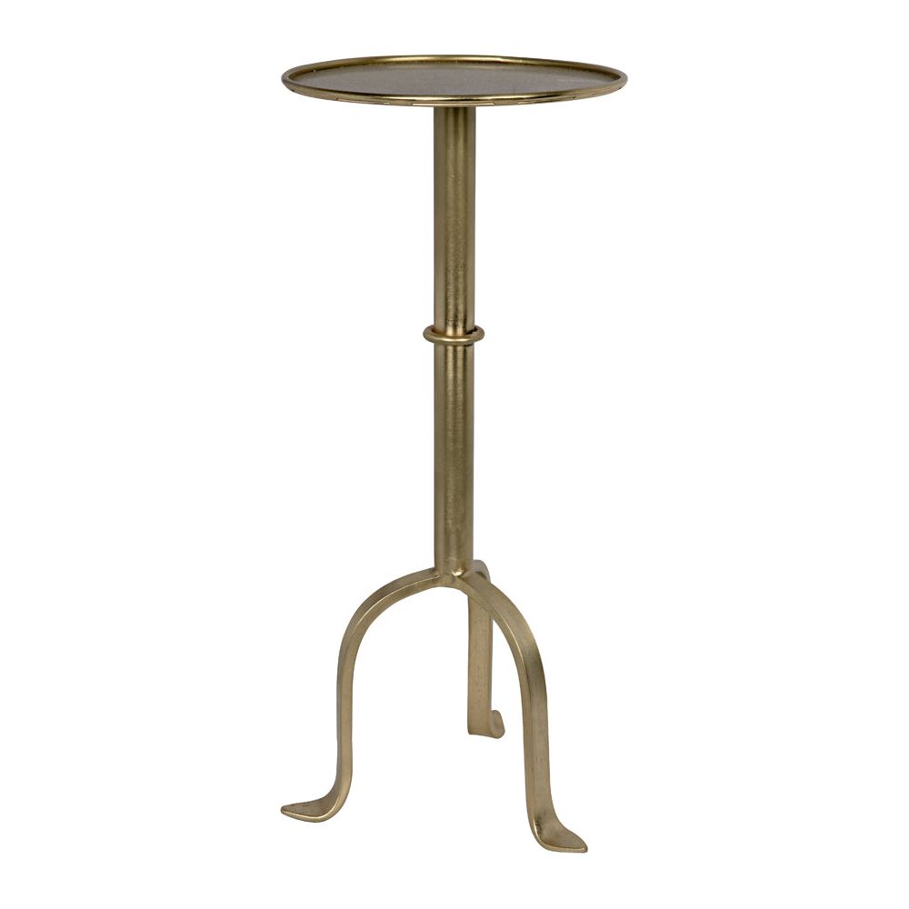 Tini Side Table, Metal with Brass Finish by NOIR