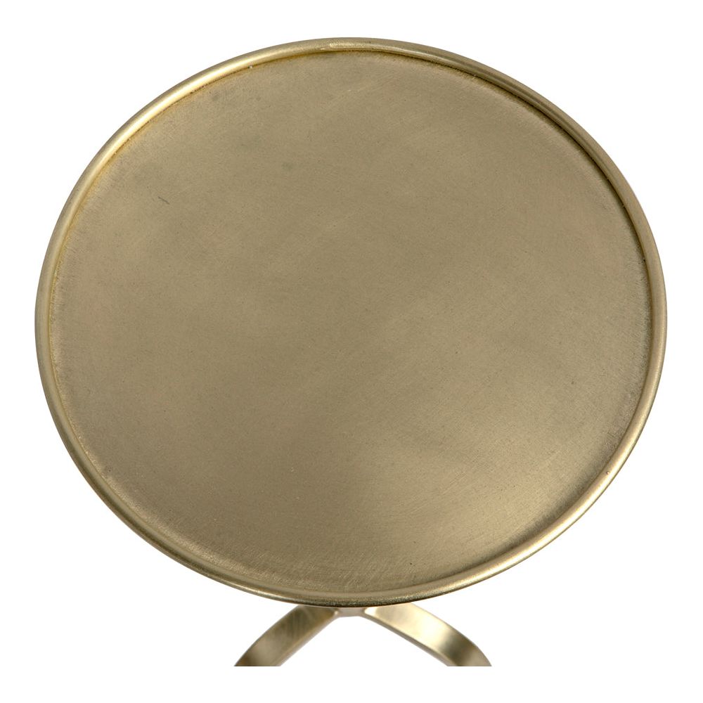 Tini Side Table, Metal with Brass Finish by NOIR