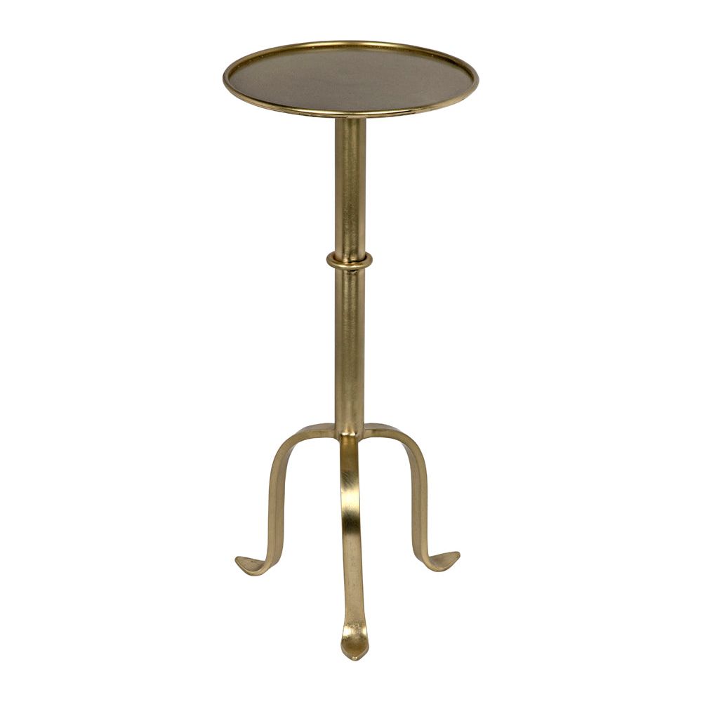 Tini Side Table, Metal with Brass Finish by NOIR