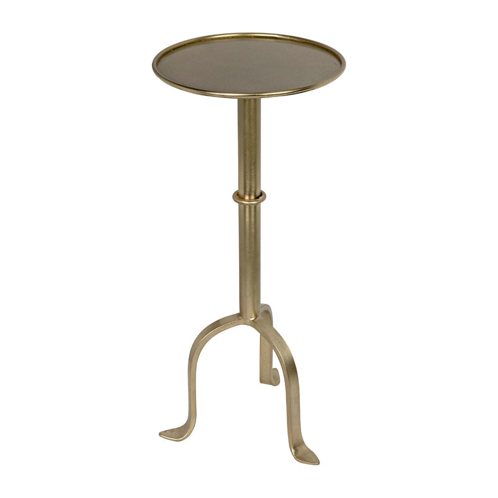 Tini Side Table, Metal with Brass Finish by NOIR