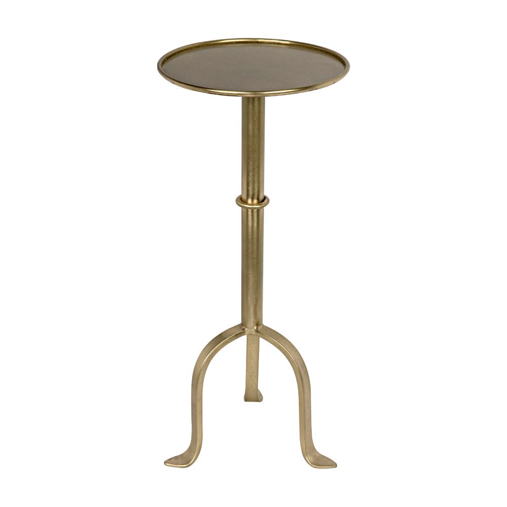 Tini Side Table, Metal with Brass Finish by NOIR
