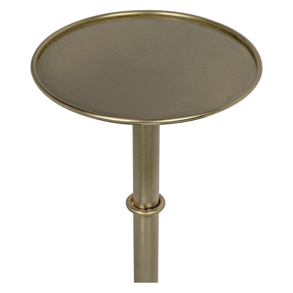 Tini Side Table, Metal with Brass Finish by NOIR