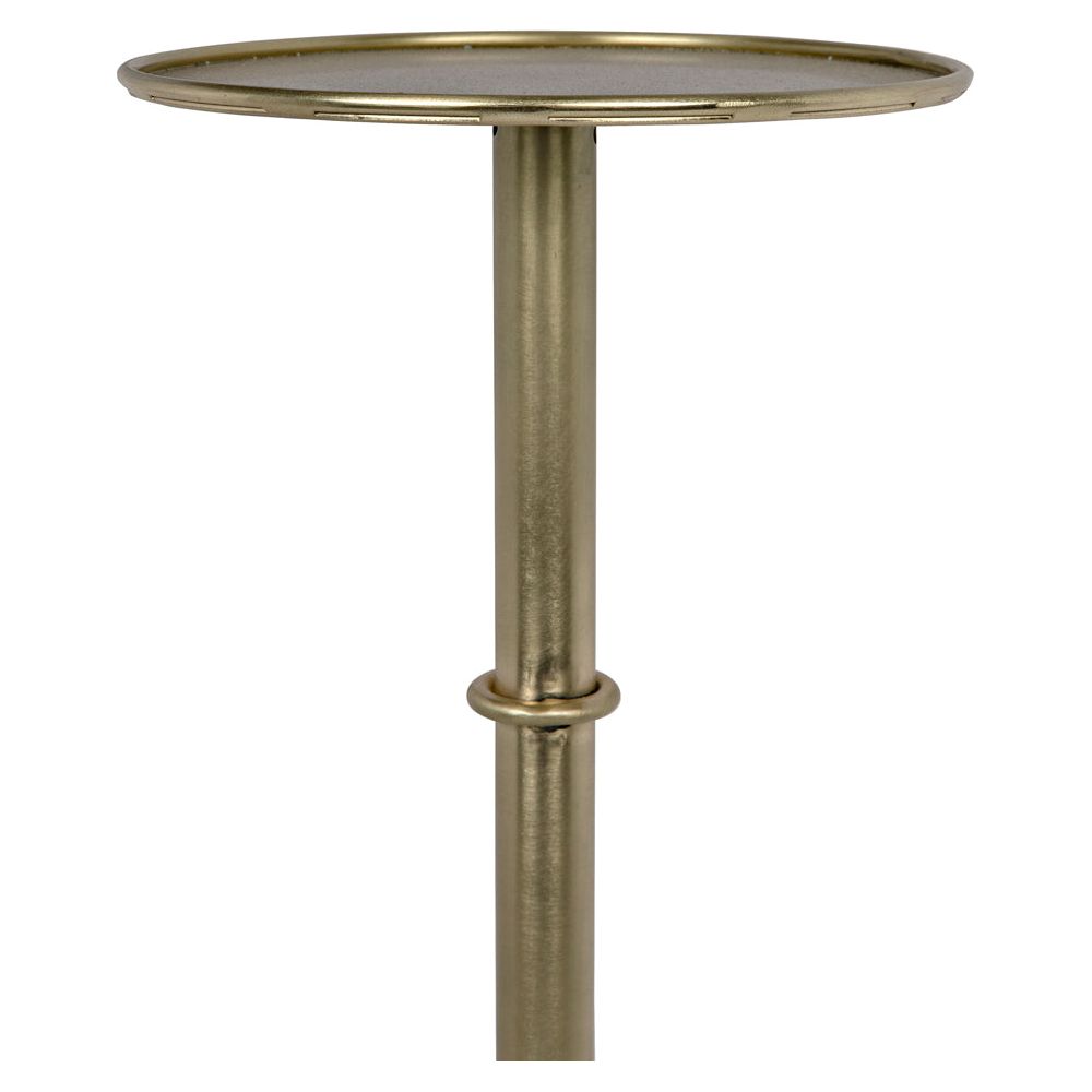 Tini Side Table, Metal with Brass Finish by NOIR