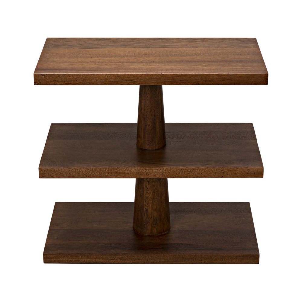 Fatima Side Table, Dark Walnut by NOIR
