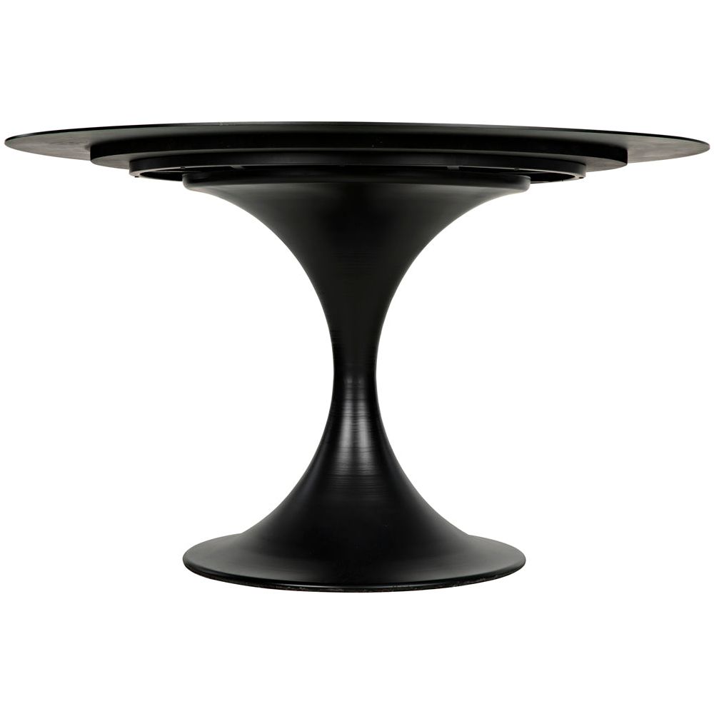 Herno Table, 48", Black Iron by NOIR