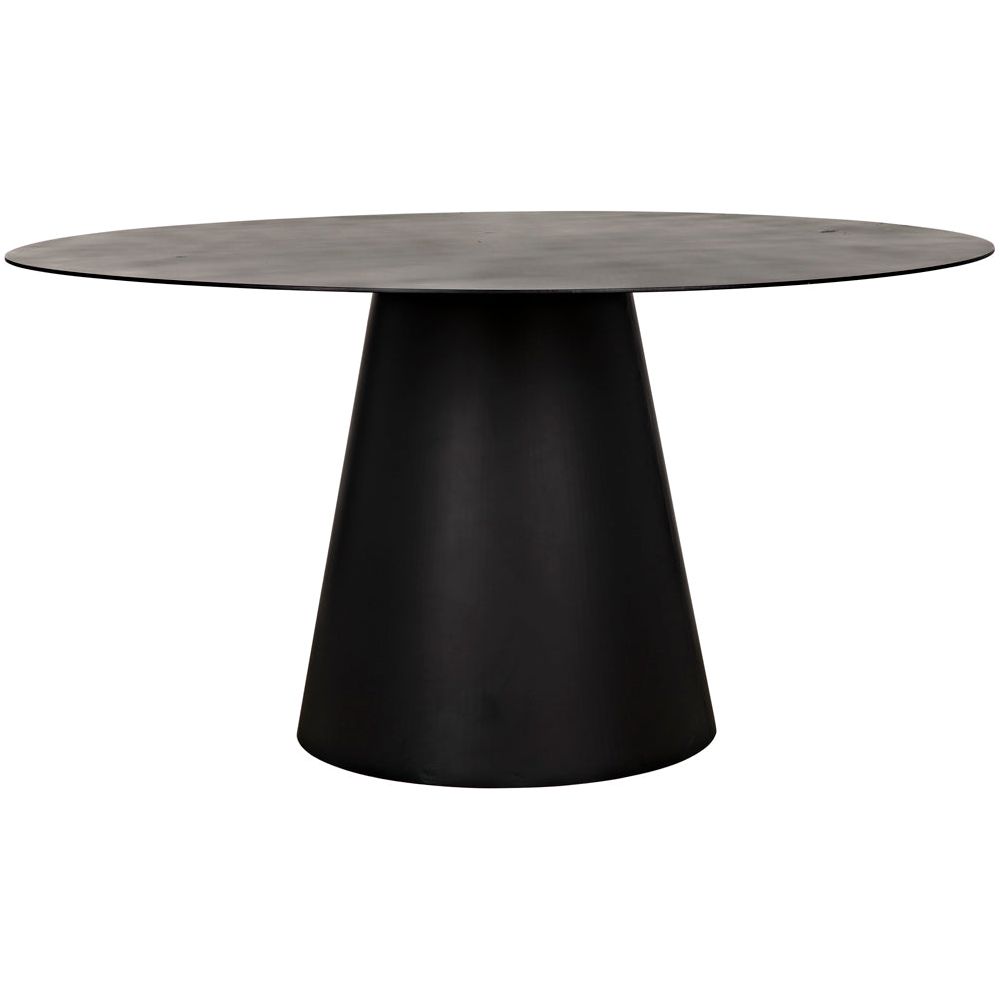 Vesuvius Dining Table, Black Iron by NOIR