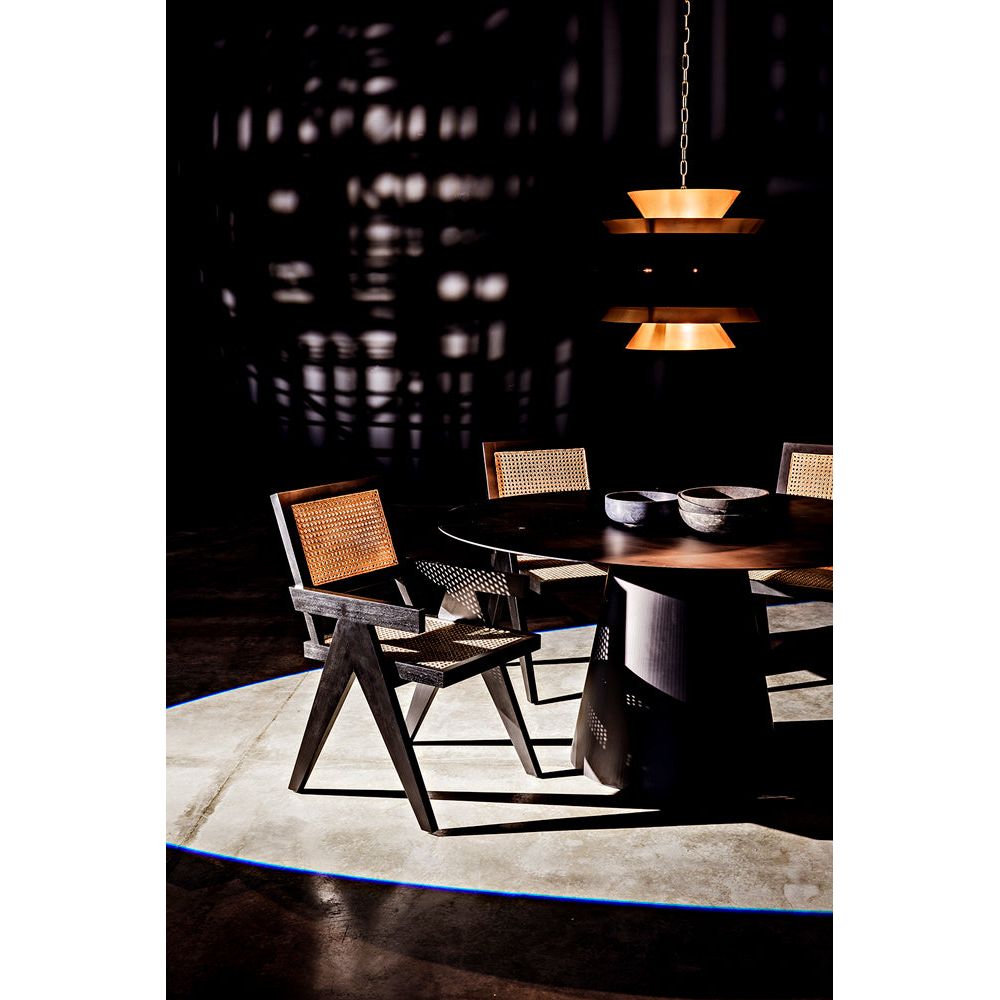 Vesuvius Dining Table, Black Iron by NOIR