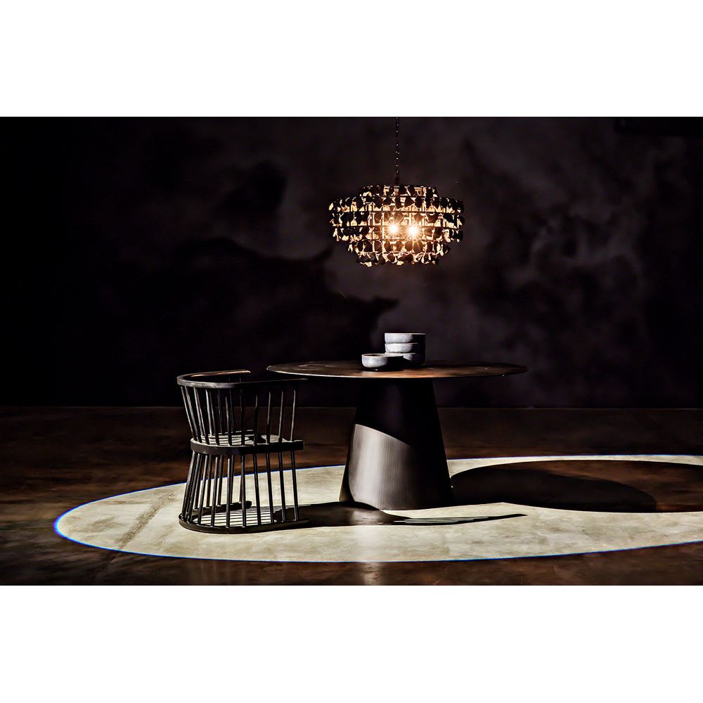 Vesuvius Dining Table, Black Iron by NOIR