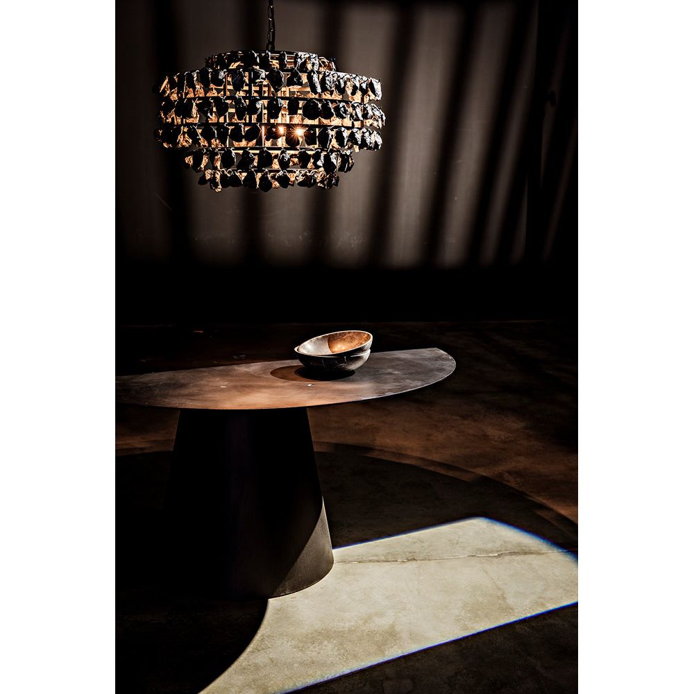 Vesuvius Dining Table, Black Iron by NOIR