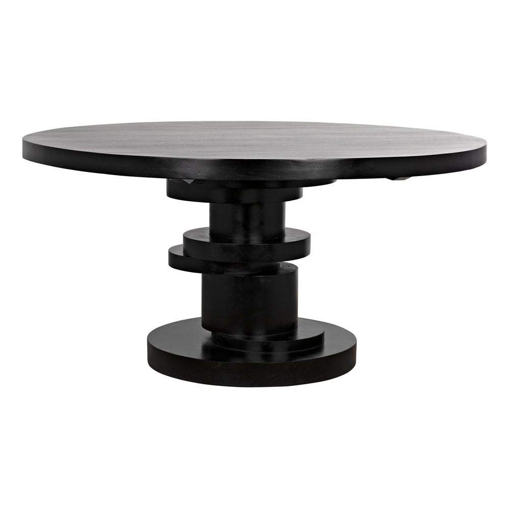 Hugo Dining Table, Hand Rubbed Black by NOIR