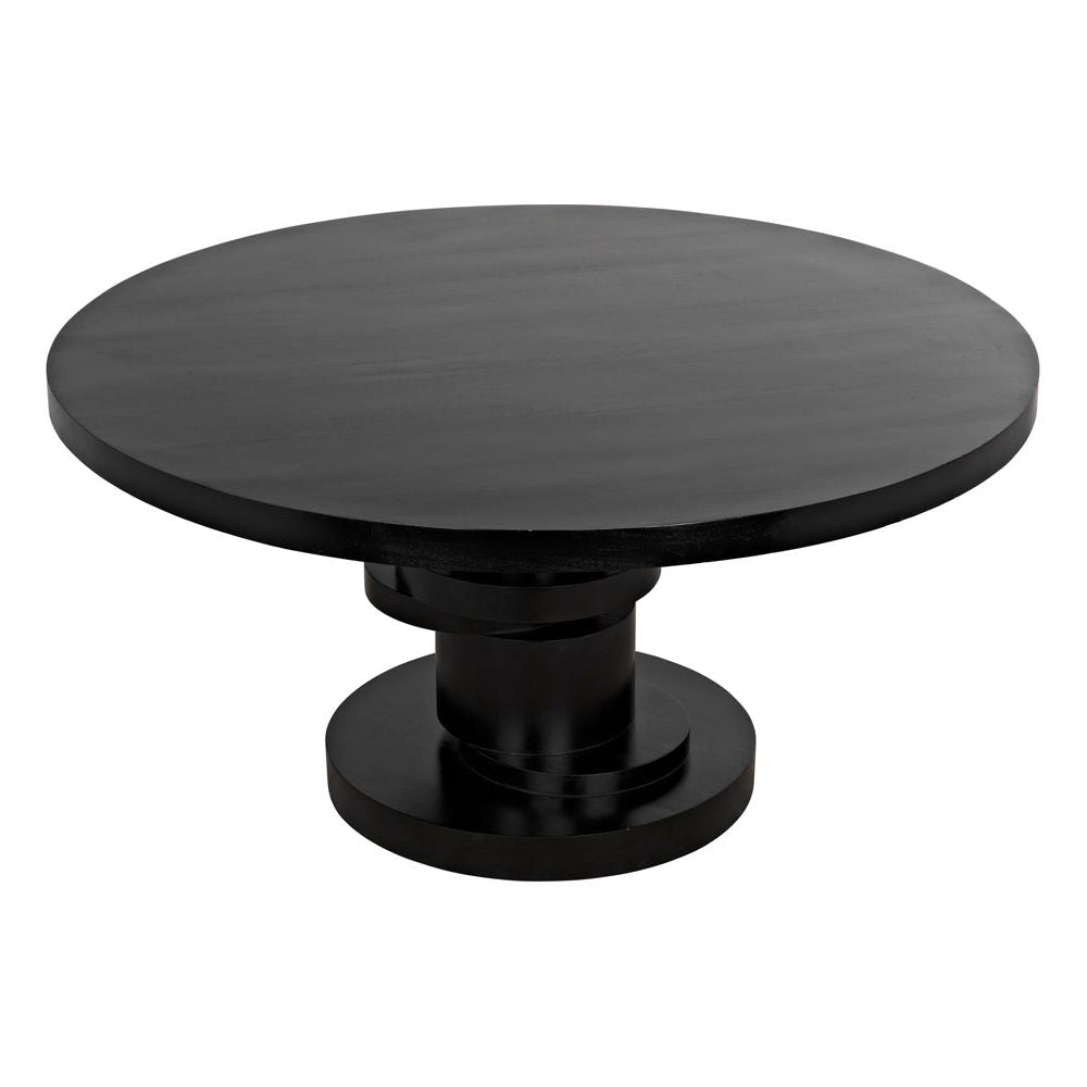 Hugo Dining Table, Hand Rubbed Black by NOIR