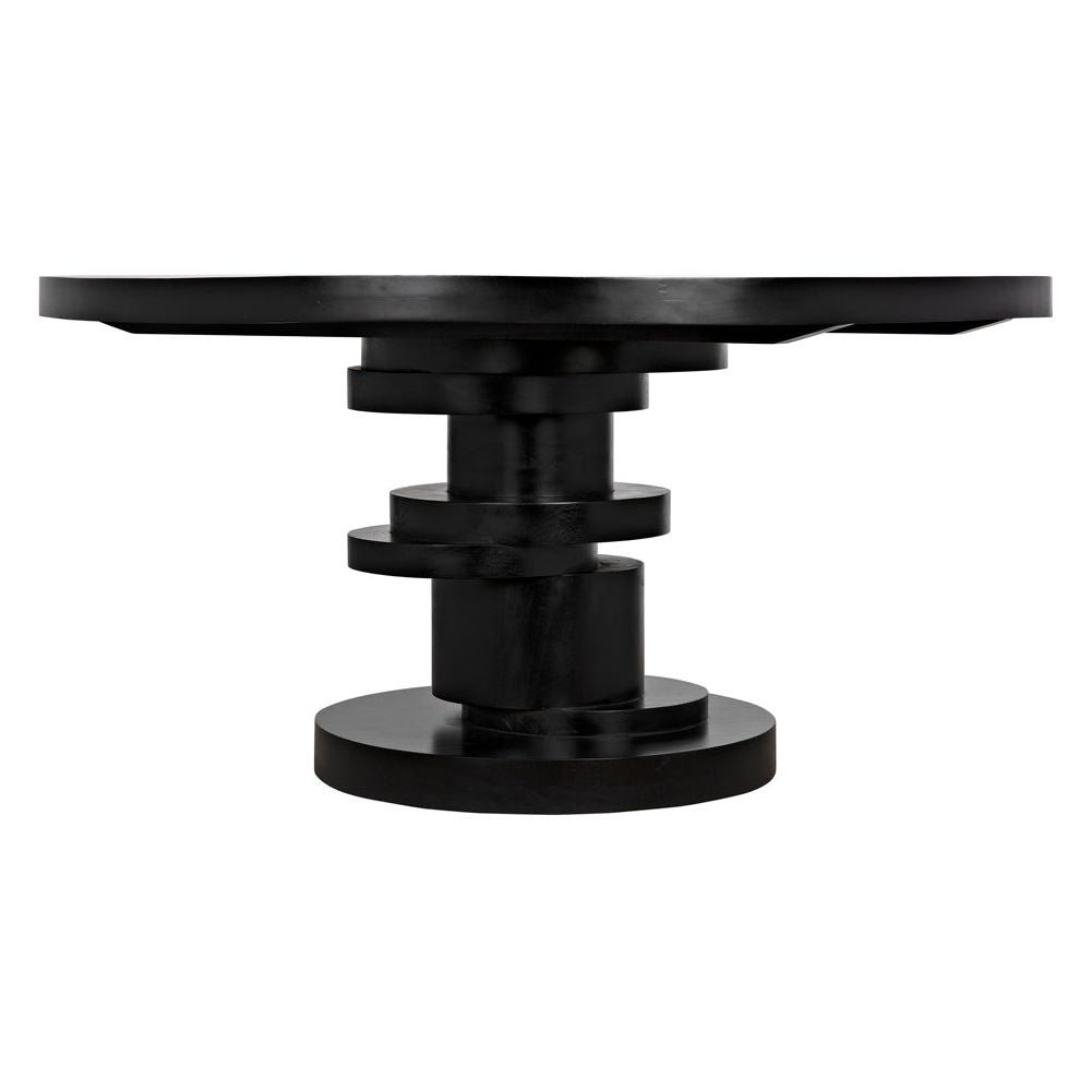 Hugo Dining Table, Hand Rubbed Black by NOIR