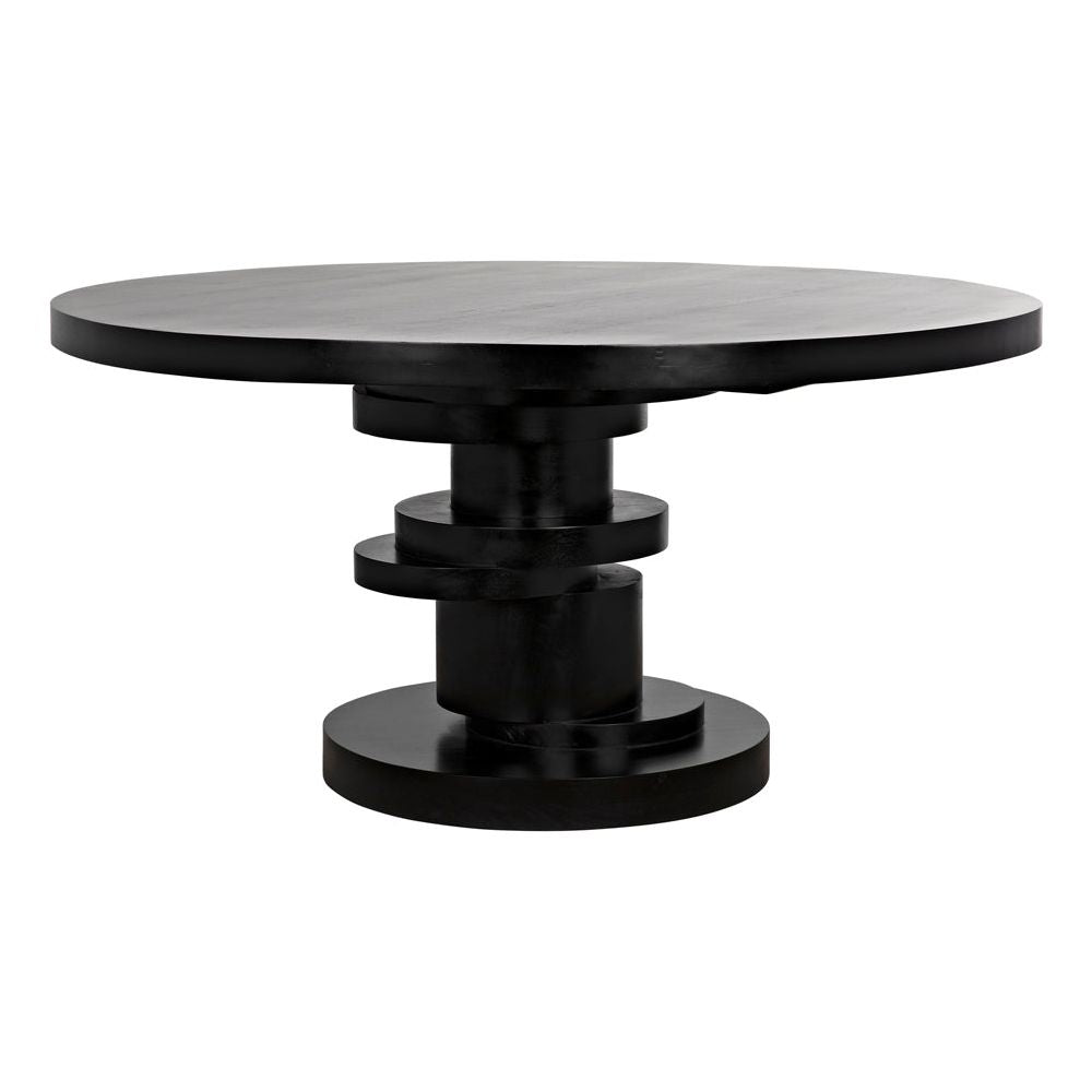 Hugo Dining Table, Hand Rubbed Black by NOIR
