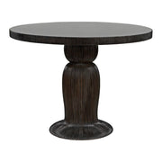 Portobello Dining Table, Hand Rubbed Black with Light Brown Trim by NOIR