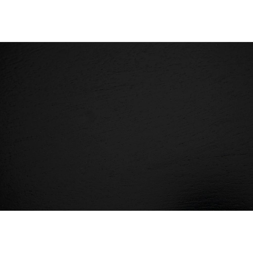 Portobello Dining Table, Hand Rubbed Black with Light Brown Trim by NOIR