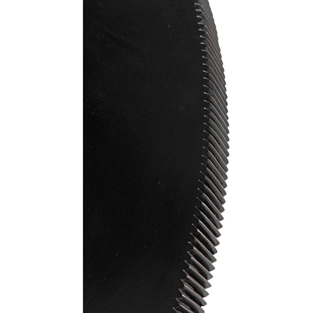 Portobello Dining Table, Hand Rubbed Black with Light Brown Trim by NOIR