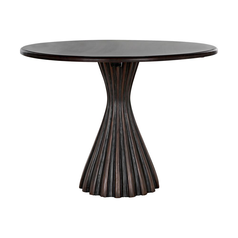 Osiris Dining Table, Pale Rubbed with Light Brown Trim by NOIR