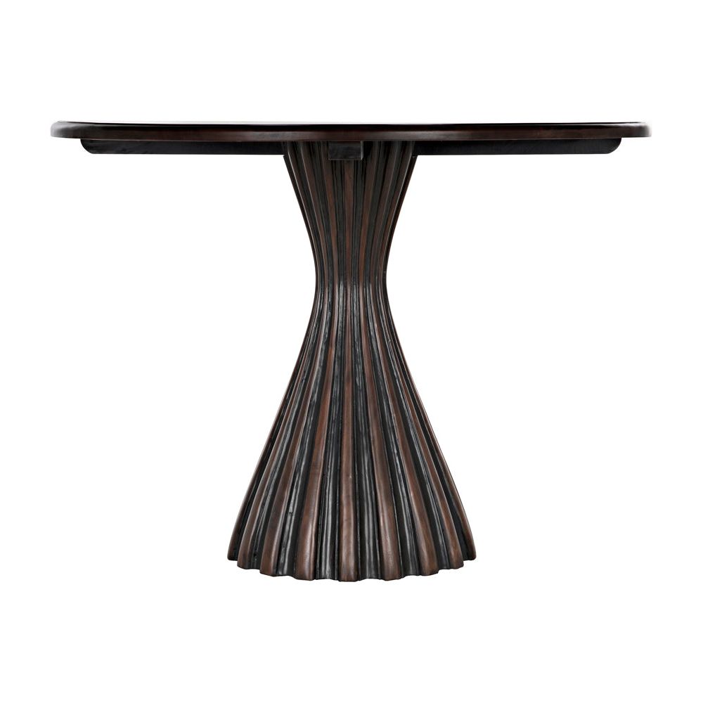 Osiris Dining Table, Pale Rubbed with Light Brown Trim by NOIR