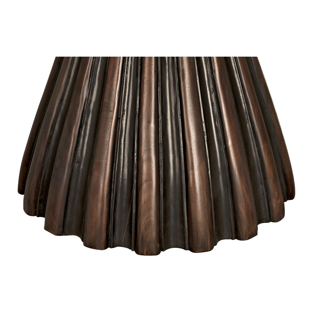 Osiris Dining Table, Pale Rubbed with Light Brown Trim by NOIR