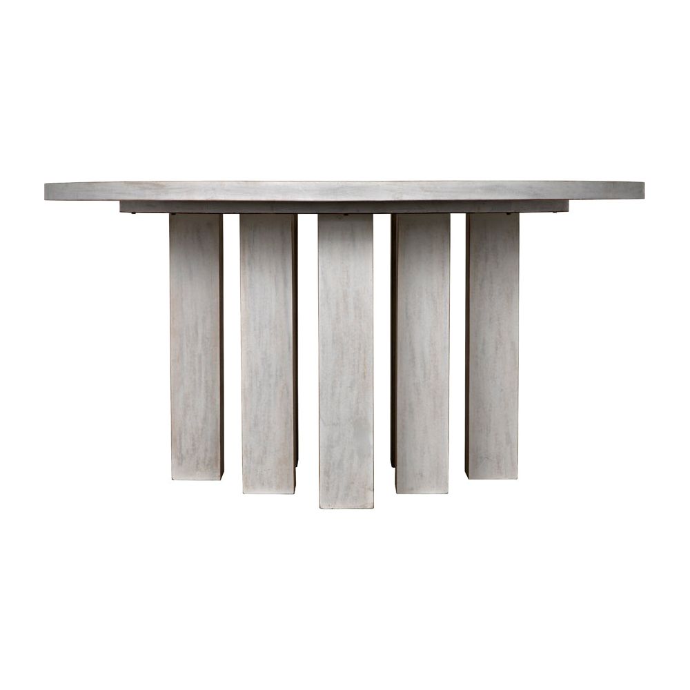 Resistance Dining Table, White Wash by NOIR