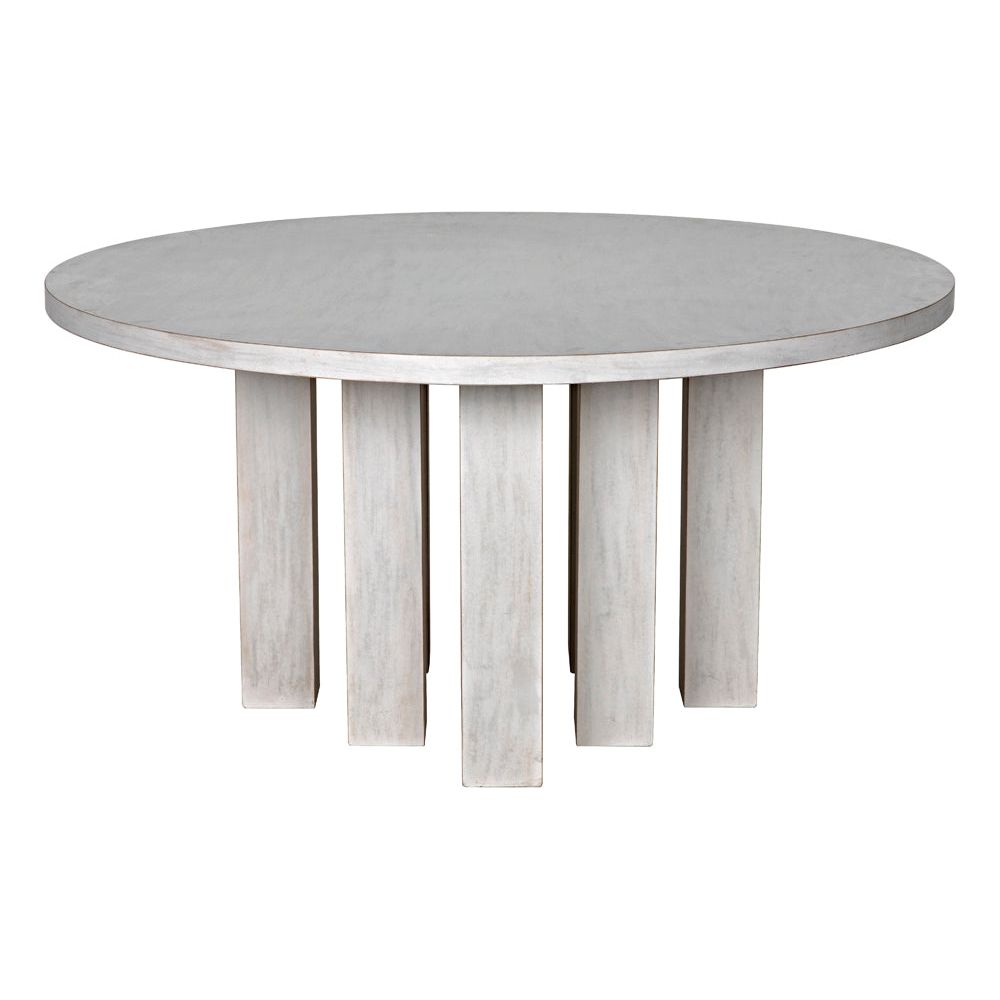 Resistance Dining Table, White Wash by NOIR