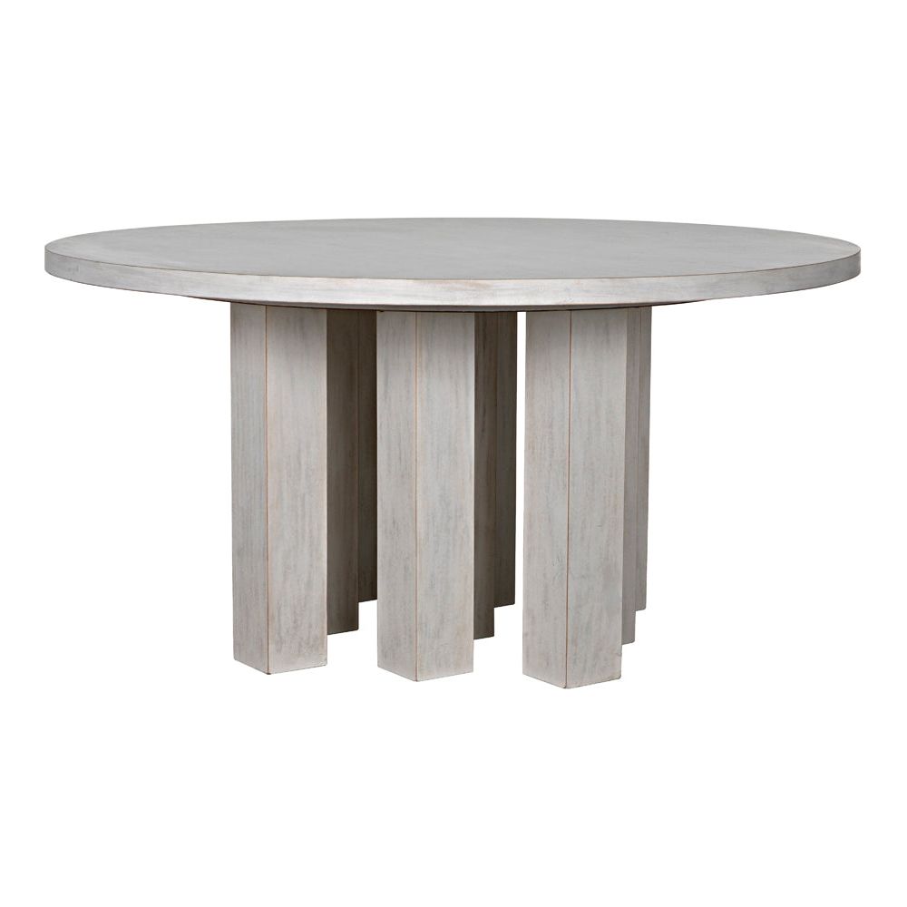 Resistance Dining Table, White Wash by NOIR