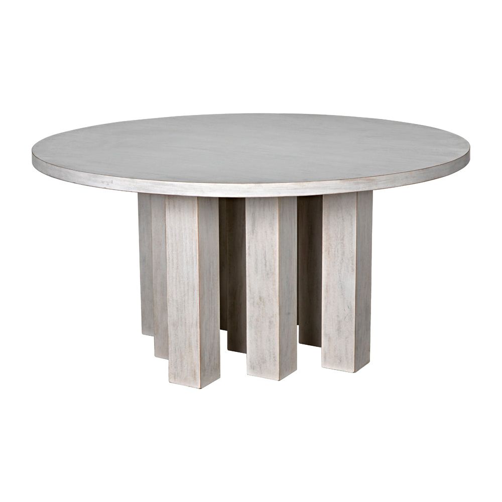 Resistance Dining Table, White Wash by NOIR